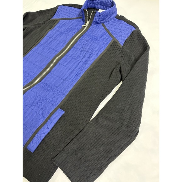 Zenergy by Chico's Quilted Zip Jacket Women's Size 3 Large Blue Black - Picture 3 of 11
